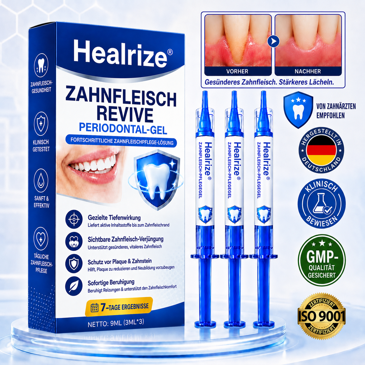 🦷💊Healrize® GumRevive Gel zur Regeneration des Zahnhalteapparats (bei Zahnfleischbluten, Zahnfleischrückgang und lockeren Zähnen)💊