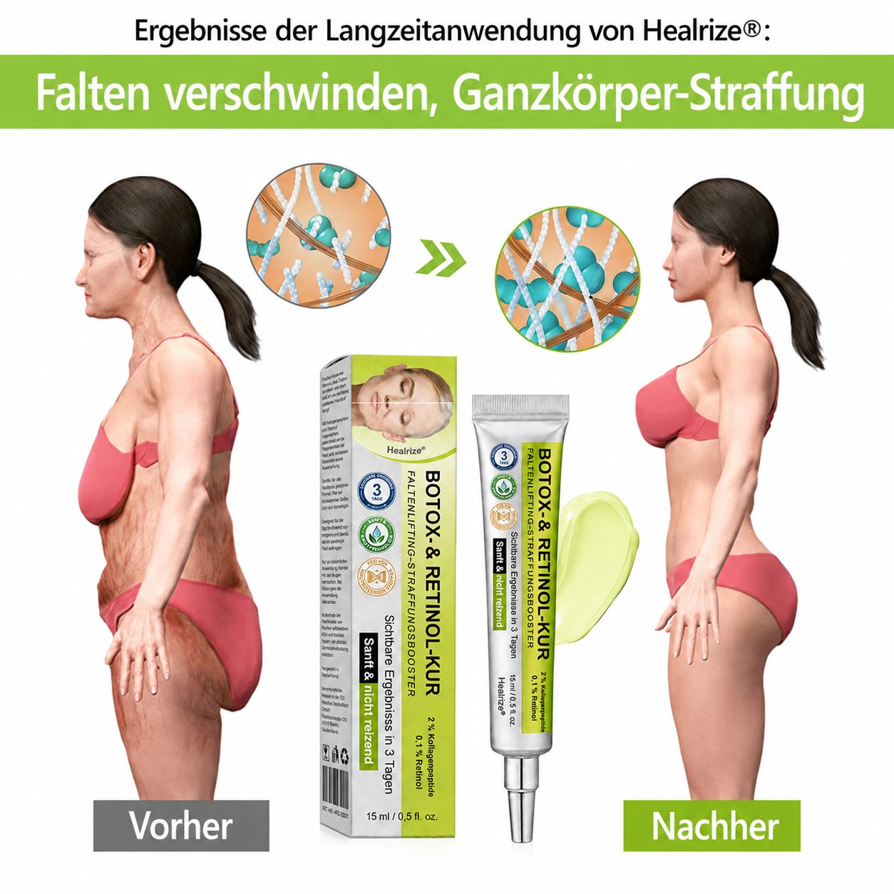 Hergestellt und versandt aus den DE 👉 💝 Healrize® Botox & Vita-A Retinol Shot – Straffende Creme gegen Falten (Wrinkle-Lift) – Aktion am letzten Tag: 60 % Rabatt 💝