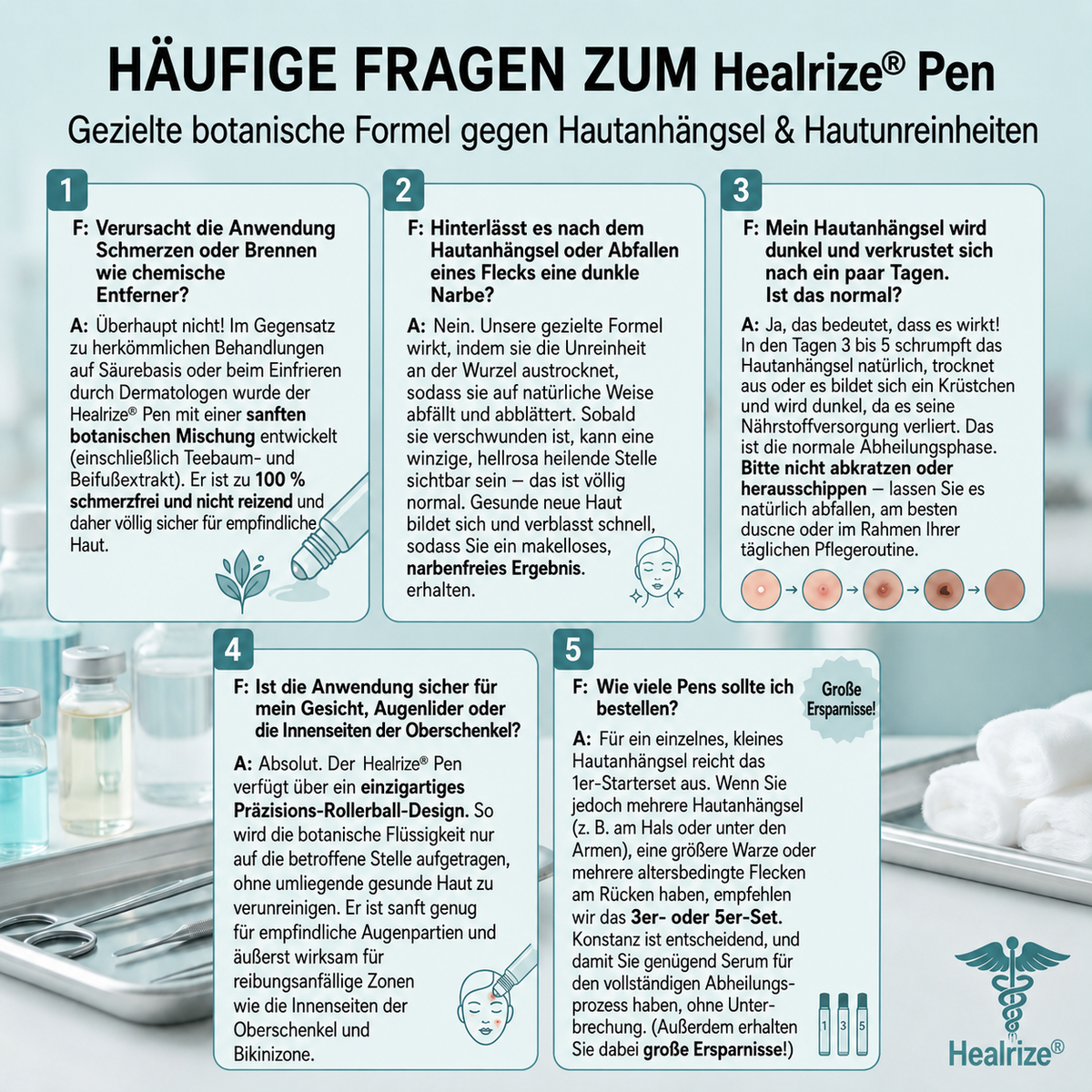 Healrize® 7-Tage Hautmal- & Flecken-Entferner 🌾(Schmerzfrei, Narbenfrei mit Rollball-Applikator)🌾