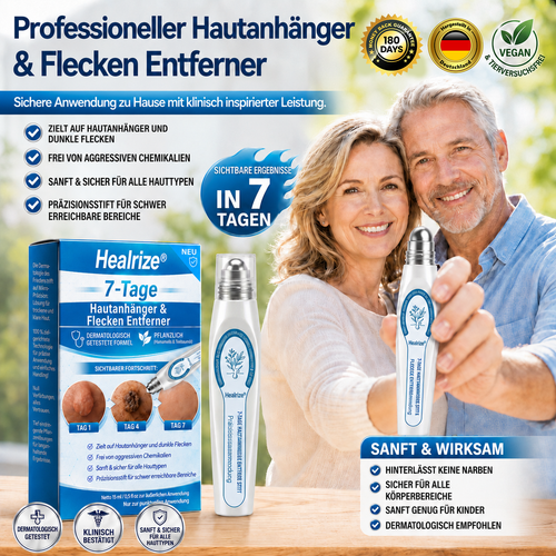 Healrize® 7-Tage Hautmal- & Flecken-Entferner 🌾(Schmerzfrei, Narbenfrei mit Rollball-Applikator)🌾